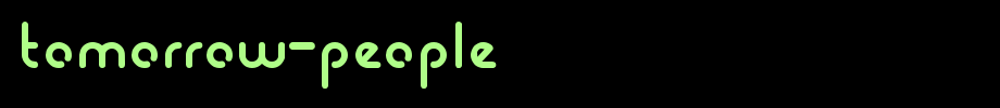 Tomorrow-People.ttf type, T letter English
(Art font online converter effect display)