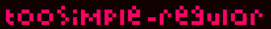 TooSimple-Regular.ttf type, T letter English
(Art font online converter effect display)