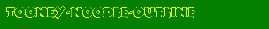 Type Tooney-Noodle-Outline.ttf, t letters in English
(Art font online converter effect display)