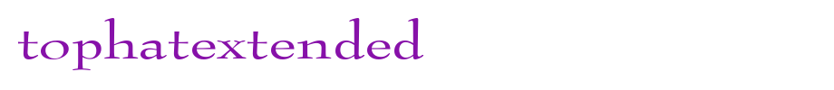 TopHatExtended.ttf type, T letter English
(Art font online converter effect display)
