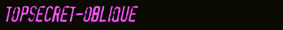 TopSecret-Oblique.ttf type, T letter English
(Art font online converter effect display)