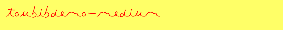 ToubibDemo-Medium.ttf type, t letter English
(Art font online converter effect display)