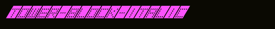Tower-Block-Italic.otf type, t letter English
(Art font online converter effect display)