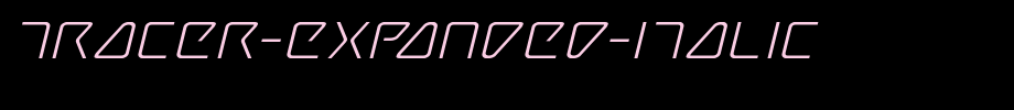 Tracer-Expanded-Italic.ttf type, t letter English
(Art font online converter effect display)