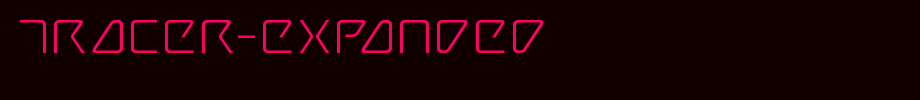 Tracer-Expanded.ttf type, t letter English
(Art font online converter effect display)