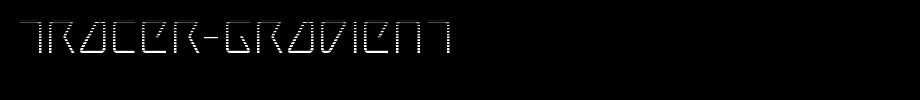 Tracer-Gradient.ttf类型，T字母英文(字体效果展示)