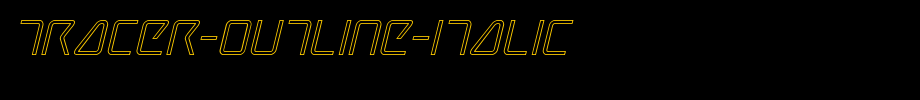 Tracer-Outline-Italic.ttf type, t letter English
(Art font online converter effect display)
