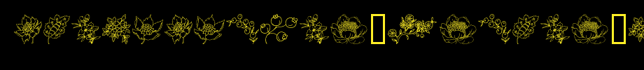 Traditional-Floral-Design.ttf type, t letter English
(Art font online converter effect display)