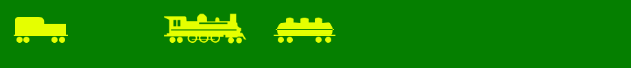 Trains-Regular.ttf类型，T字母英文(字体效果展示)