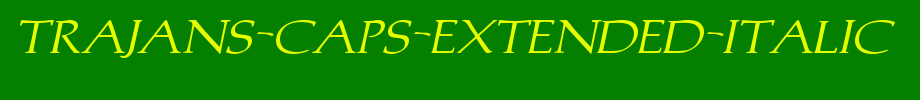 Trajans-Caps-Extended-Italic.ttf类型，T字母英文(字体效果展示)
