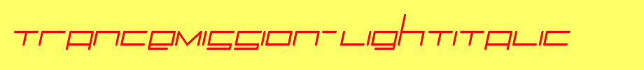 Trancemission-LightItalic.ttf type, t letter English
(Art font online converter effect display)