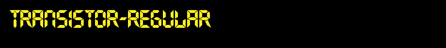 Transistor-Regular.ttf类型，T字母英文(字体效果展示)