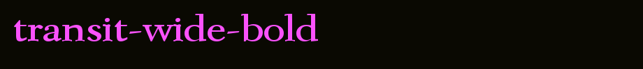 Transit-Wide-Bold.ttf type, t letter English
(Art font online converter effect display)