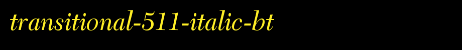 Transitional-511-Italic-BT.ttf type, t letter English
(Art font online converter effect display)
