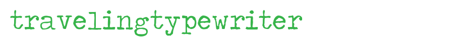 TravelingTypewriter.otf type, t letter English
(Art font online converter effect display)