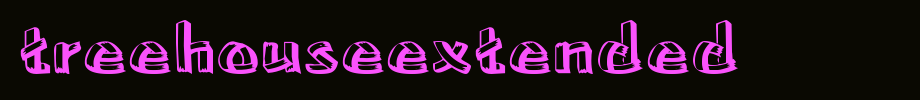 TreehouseExtended.ttf type, t letter English
(Art font online converter effect display)