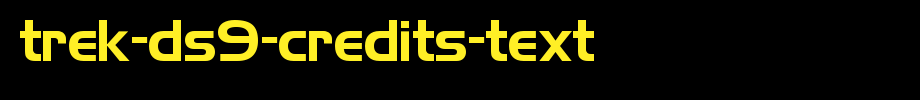 Trek-DS9-Credits-Text.ttf类型，T字母英文(字体效果展示)
