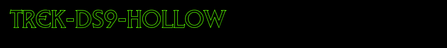 Trek-DS9-Hollow.ttf类型，T字母英文(字体效果展示)