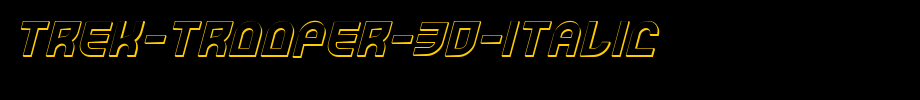 Trek-Trooper-3D-Italic.ttf类型，T字母英文(字体效果展示)