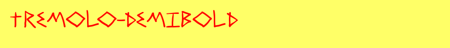 Tremolo-DemiBold.ttf type, t letter English
(Art font online converter effect display)