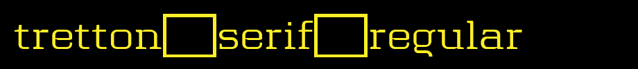 Tretton-Serif-Regular.ttf类型，T字母英文(字体效果展示)