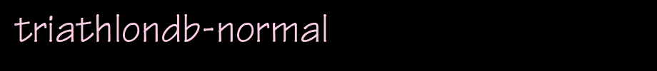 TriathlonDB-Normal.ttf type, t letter English
(Art font online converter effect display)
