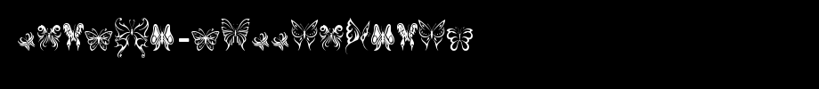 Tribal-Butterflies.ttf类型，T字母英文的文字样式