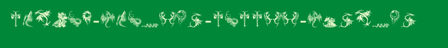 Tribal-dragons-tattoo-designs. TTF type, t letter English
(Art font online converter effect display)