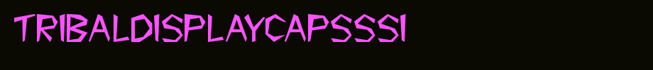TribalDisplayCapsSSi.ttf类型，T字母英文