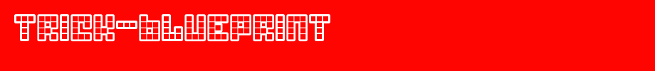 Trick-Blueprint.ttf type, t letter English
(Art font online converter effect display)