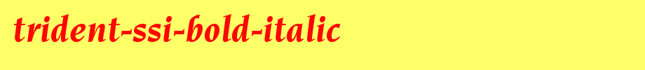 Trident-SSi-Bold-Italic.ttf type, t letter English
(Art font online converter effect display)