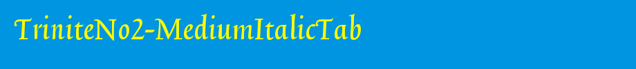 TriniteNo2-MediumItalicTab_ English font
(Art font online converter effect display)