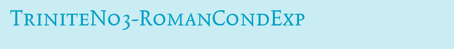 TriniteNo3-RomanCondExp_ English font
(Art font online converter effect display)