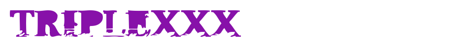 TripleXXX.ttf type, t letter English
(Art font online converter effect display)