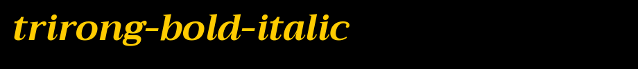 Trirong-Bold-Italic.ttf类型，T字母英文的文字样式