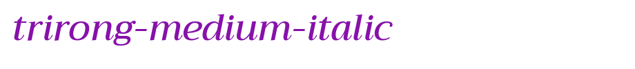 Trirong-Medium-Italic.ttf类型，T字母英文