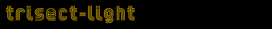 Trisect-Light.ttf type, t letter English
(Art font online converter effect display)