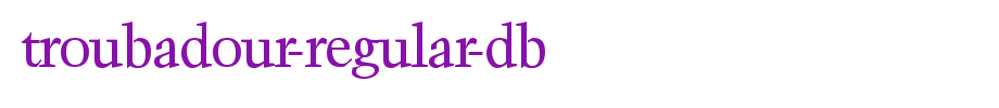 Troubadour-Regular-DB.ttf类型，T字母英文