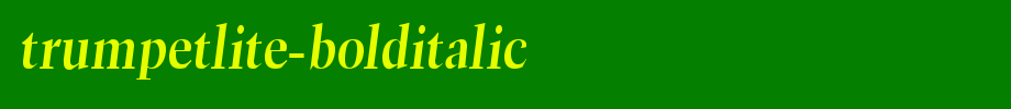TrumpetLite-BoldItalic.ttf类型，T字母英文