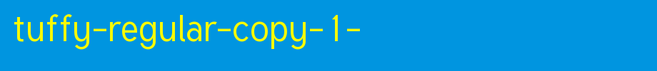 Tuffy-Regular-copy-1-.ttf类型，T字母英文(字体效果展示)