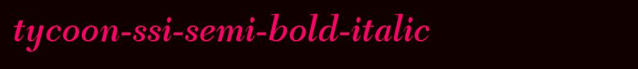 Tycoon-SSI-semi-bold-italic.ttf type, t letter English
(Art font online converter effect display)