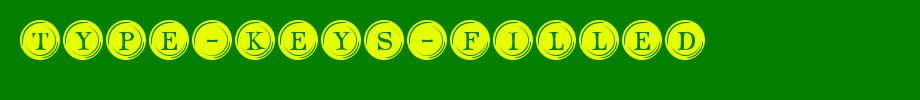 Type-Keys-Filled.ttf类型，T字母英文(字体效果展示)