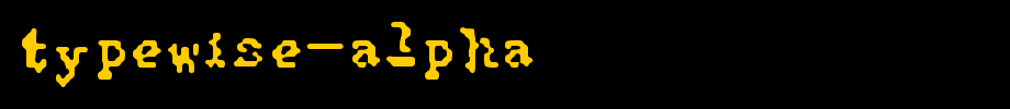 Typewise-Alpha.ttf type, t letter English
(Art font online converter effect display)