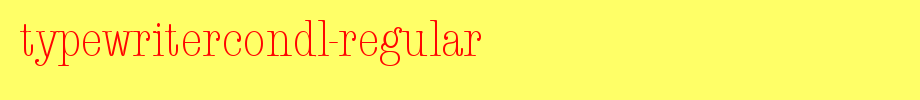 TypewriterCondL-Regular.ttf type, t letter English
(Art font online converter effect display)