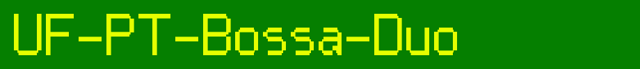 UF-PT-Bossa-Duo_ English font
(Art font online converter effect display)