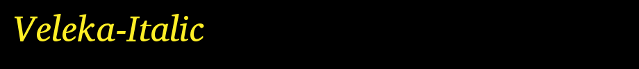 Veleka-Italic_英文字体(艺术字体在线转换器效果展示图)
