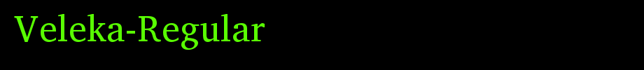 Veleka-Regular_英文字体(艺术字体在线转换器效果展示图)