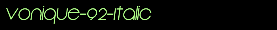 Vonique-92-Italic_ English font
(Art font online converter effect display)