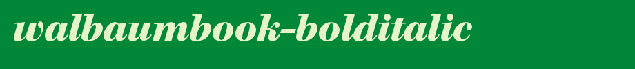 WalbaumBook-BoldItalic.otf(艺术字体在线转换器效果展示图)