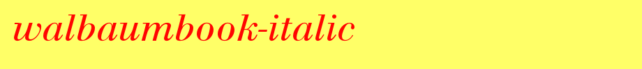 WalbaumBook-Italic.otf(字体效果展示)